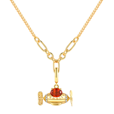 梦想薾曼原创设计日出号飞机项链