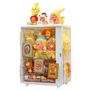 星星人展示盒搪胶娃娃场景痛柜装拉布布挂件娃衣防尘labuubu娃柜