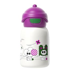 STELLATA儿童保温杯女带吸管小学生宝宝水壶幼儿园上学专用水杯子