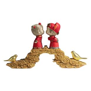 铜师傅《喜结连理》客厅桌面铜摆件 家居装饰品 结婚礼物