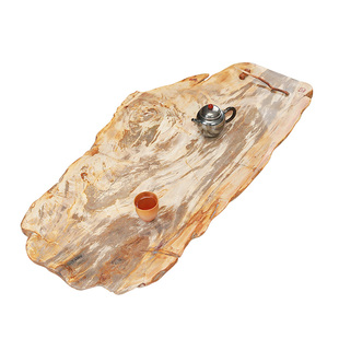 石金道木化石茶盘新款现代简约中式石盘高端浮雕雕刻干泡禅意茶台