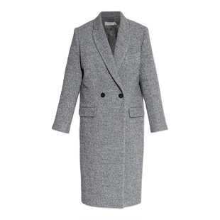 代购IRO女士大衣保暖耐用羊毛混纺通勤都市外套爆款简约