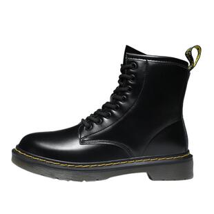 双星马丁靴真皮男春季男士软皮复古时尚中帮男款短靴机车靴工装靴