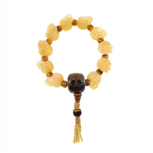 卡杰格朵.很小众的尸陀林主手串 天然山羊角手链男藏传元素手持