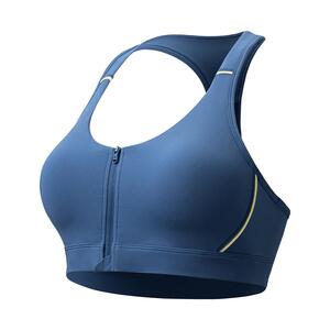 暴走的萝莉中高强防震一体杯不插垫前拉链便穿脱收副乳防下垂内衣