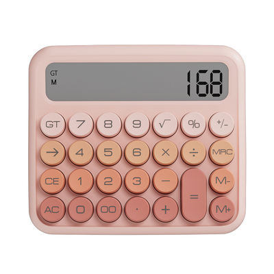 尊能高颜值女神款计算器糖果色