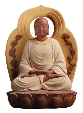 明贵大师作品陶瓷地藏王菩萨摆件