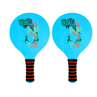 新款加厚实木板羽球拍孔雀板羽球套装室内儿童运动健身送12个球包