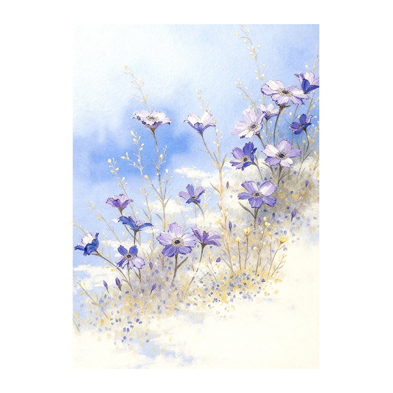 花朵磨砂玻璃贴膜油画透光不透明