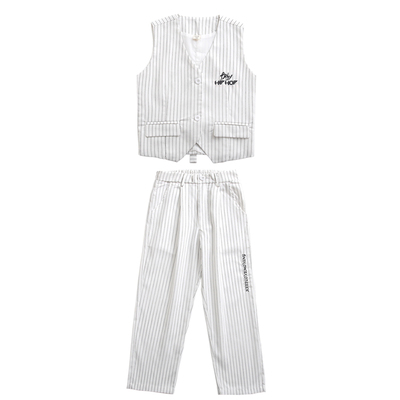 儿童街舞西装衬衫popping演出服