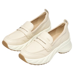 KISSCAT接吻猫[漫步]运动乐福鞋26春新增高通勤白色厚底乐福鞋女