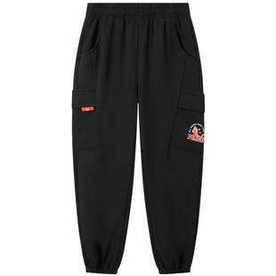 暖热绒|361度童装男童梭织加绒加厚长裤冬季儿童红色年装保暖裤子