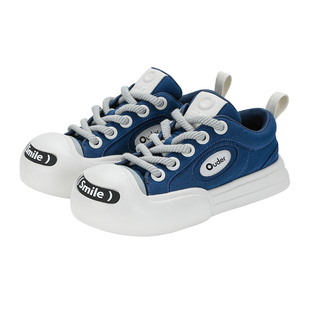 【赵一博同款】Ouder smiler开口笑帆布鞋厚底增高丑萌大头板鞋子