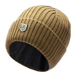 新款冬季羊毛护耳毛线帽加绒保暖防寒男士户外运动滑雪针织帽潮