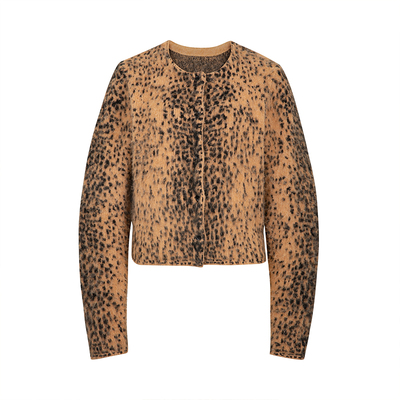 cozydoll毛衣马海毛豹纹慵懒风