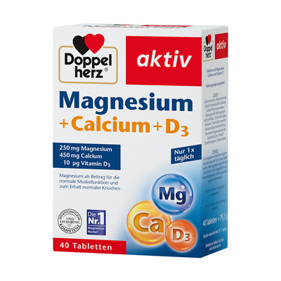 【自营】德国双心钙镁D3片中老年钙片补钙疏松腰腿骨质疼官方正品