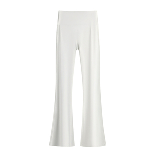 加绒微喇鲨鱼裤女外穿秋冬2025新款高腰弹力小个子白色瑜伽喇叭裤