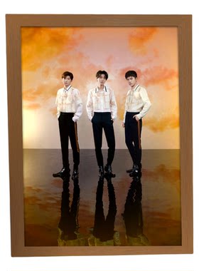 TFBOYS灯光画王俊凯易烊千玺王源摆件卧室小夜灯生日礼物镜子相框