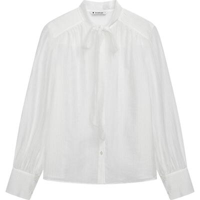 播蝴蝶结衬衫女商场同款2024夏季百搭薄款衬衣外套BDR2CD0823