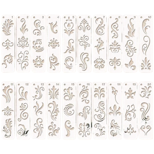 眉心花钿手绘镂空古风汉服古装额头印花模具儿童模板成人彩绘套装