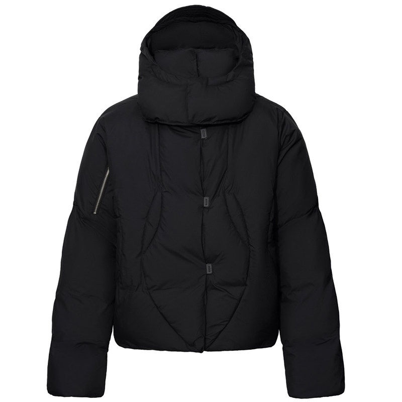 原创中性风可拆卸连帽面包棉服潮