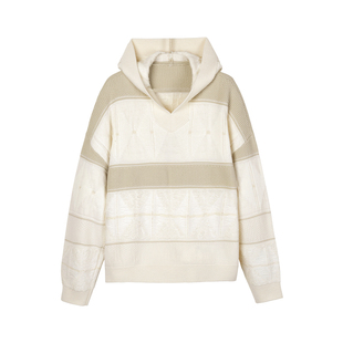 速写男装奥莱outlets秋季折扣毛衫宽松潮流拼色套头连帽9M9310320