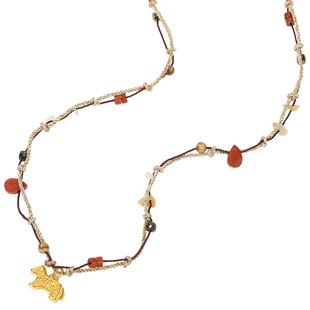 DODOGOGO复古编织木马项链女款配饰秋冬长款毛衣链新款锁骨链颈链