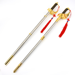 不锈钢升旗指挥剑西洋剑仪仗剑骑士礼宾刀剑装饰影视道具未开刃