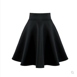 高腰太空棉半身裙女25秋冬新款a字裙大码百褶裙显瘦蓬蓬裙短裙子
