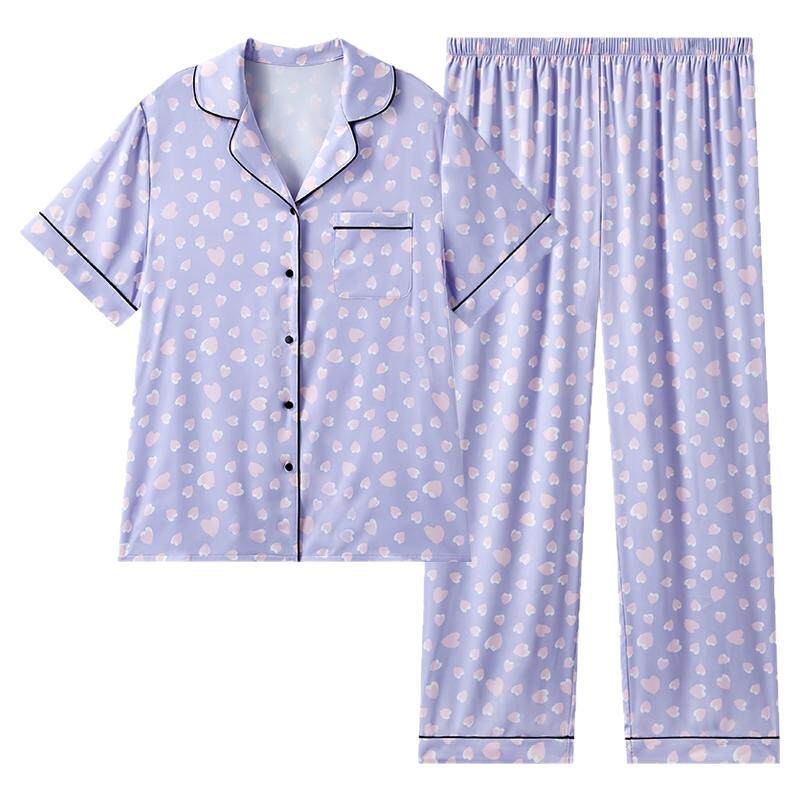 兰卓丽印花家居服女套装冰雪丝
