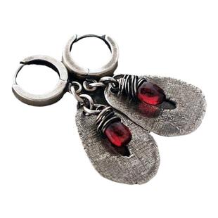 波兰代购Labradorite ▼手作ins 欧美氧化纯银拉长石纯银吊坠耳环