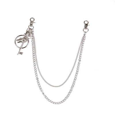 嘻哈ins风圆珠链条朋克金属环