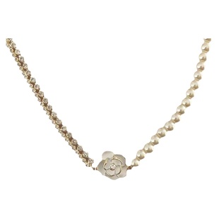 山茶之恋~法式复古山茶花珍珠项链女款轻奢小众设计感锁骨链颈链