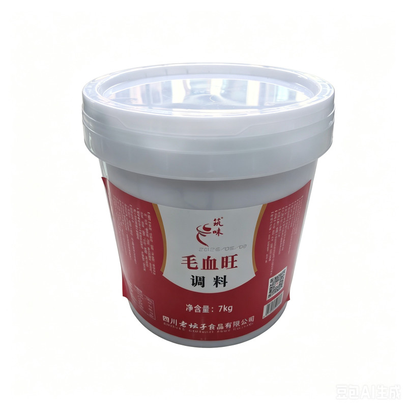 筑味毛血旺底料7kg商用桶装