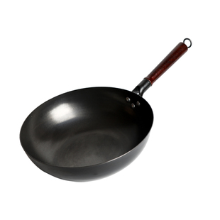 章丘手工锻打老式铁锅家用炒菜锅不粘锅煤气灶电磁炉无涂层平底锅