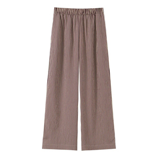 Casual loose striped straight leg pants 休闲宽松条纹直筒裤女