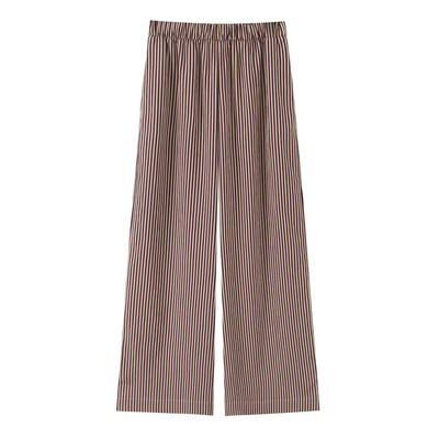 Casual loose striped straight leg pants 休闲宽松条纹直筒裤女
