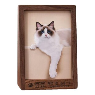宠物纪念相框摆台狗狗猫咪用品DIY雕刻定制照片打印成长离世相册