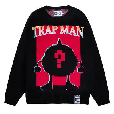 CANOTWAIT印花毛衣帽衫宽松