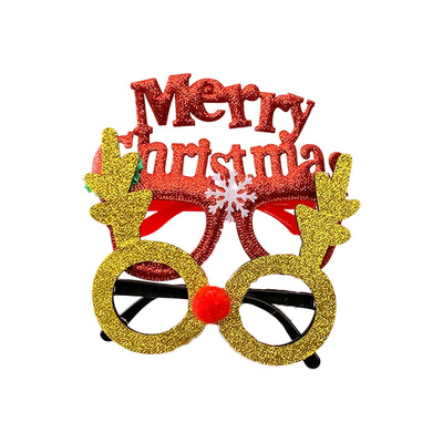 圣诞装饰眼镜女麋鹿搞怪眼镜