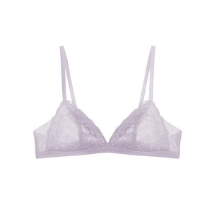 ubras内衣女深V三角杯性感蕾丝超薄舒透气大杯文胸罩美背可机洗
