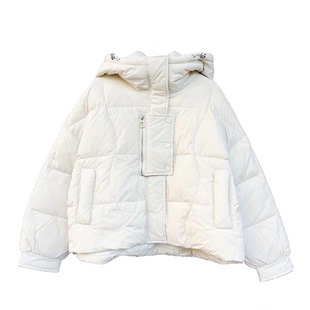 女大童冬季羽绒服骄骄虎2024冬装初中生短款连帽白鸭绒外套潮J706