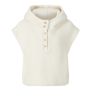 HERLIAN 秋季新品女士无袖连帽针织外套