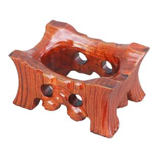 原木托架整料奇石头长方底座带凹槽免挖槽鹅卵石不规则泰山石根雕