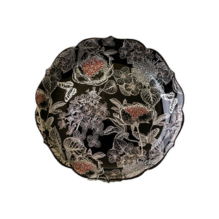 里作 高颜值银彩花蝶共舞花口壶承轻奢手工干泡盘景德镇功夫茶具