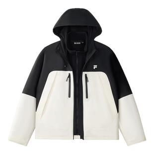 FILA FUSION斐乐潮牌情侣款梭织上衣两件套2025冬季新款拼色外套