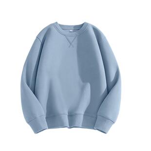 班尼路美式重磅卫衣男2026春季宽松倒三角领口男士内搭圆领打底衫