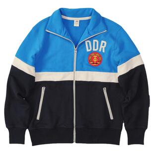 十贰码Leredita 500G全棉重磅强捻针织DDR东德复古运动卫衣开衫