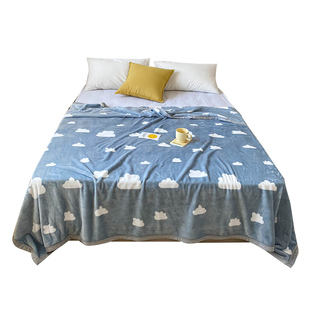 冬季珊瑚绒毛毯法兰绒加绒床单绒毯牛奶绒学生宿舍床上毯子叠石桥