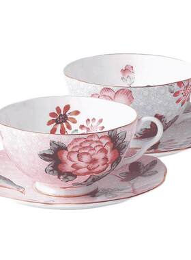 wedgwood杜鹃2杯2碟欧式骨瓷茶具